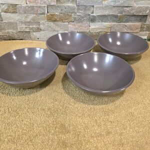 Gray Stoneware Dining Bowls Set